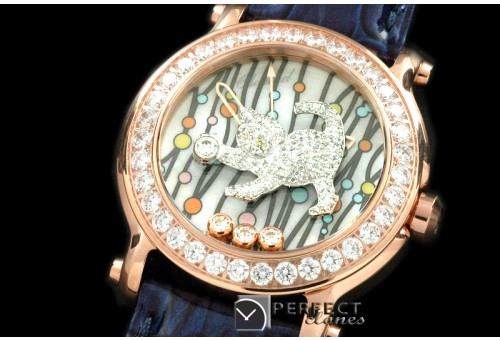 CP00065L Happy Sports Animal Kingdom RG/LE Diam White Swiss Qtz
