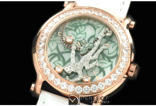 CP00066L Happy Sports Animal Kingdom RG/LE Diam White Swiss Qtz