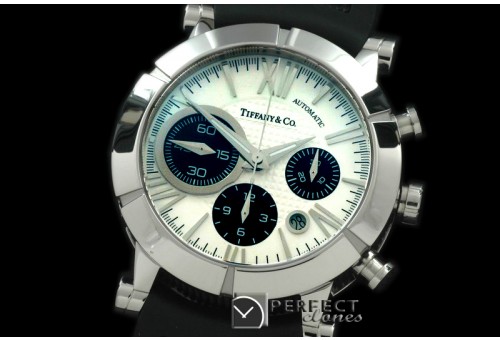 TF10011 Atlas Men Chrono SS/RU White Roman Asian 7750