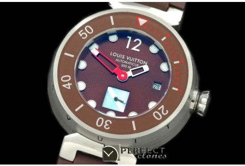 LVD10001 Tambour Men Diving SS/RU Brown Asian 2813 21J