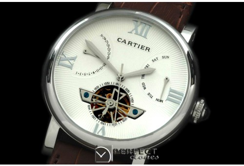 CARDC10031 Ronde de Cartier Calender Tourbillon SS/LE White