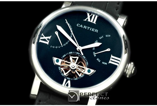 CARDC10033 Ronde de Cartier Calender Tourbillon SS/LE Black