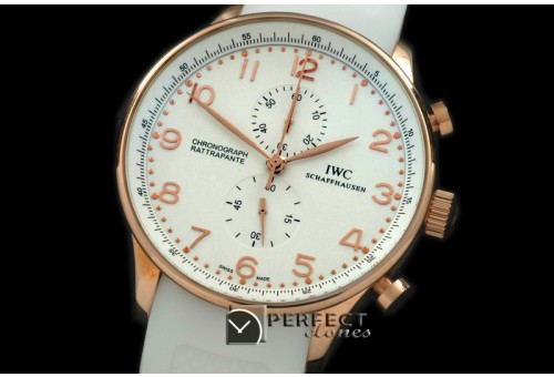 IWPG20001 Portuguese Rattrapante Chrono RG/RU White Jap OS Qtz