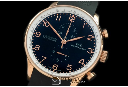 IWPG20002 Portuguese Rattrapante Chrono RG/RU Black Jap OS Qtz