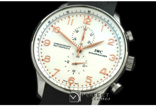 IWPG19993 Portuguese Rattrapante Chrono SS/RU White/Gold Jap OS
