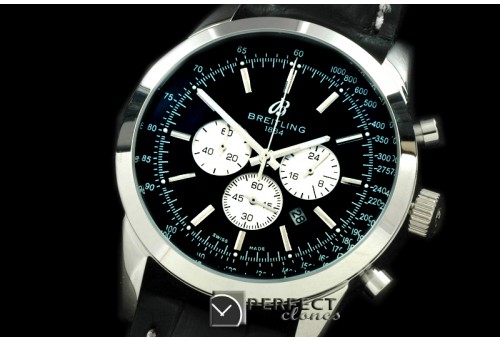 BLT10002L TransOcean Chrono SS/LE Black Jap OS2Qtz