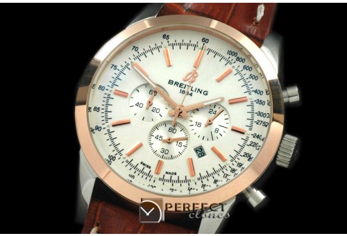 BLT10011L TransOcean Chrono SS/YG/LE White Jap OS2Qtz