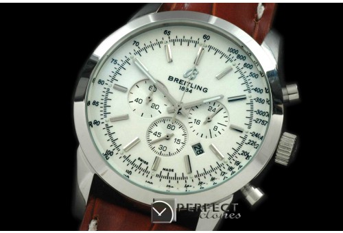 BLT10001L TransOcean Chrono SS/LE White Jap OS2Qtz