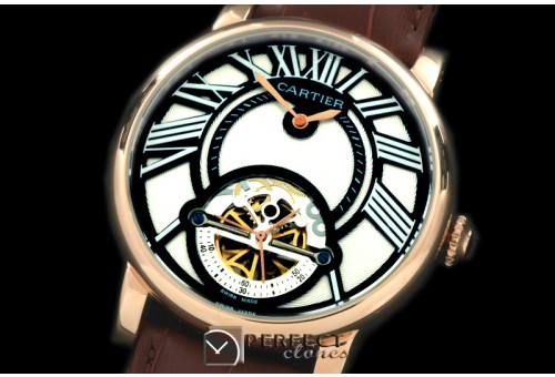 CARDC10056 Ronde de Cartier Tourbillon SS/LE White Layered Asian