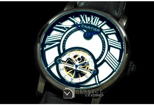 CARDC10066 Ronde de Cartier Tourbillon PVD/LE White Asian 2813