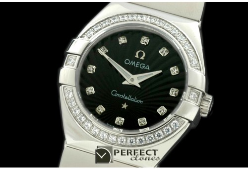 OMCOS00137D Double Eagle Ladies SS Black S-Qtz