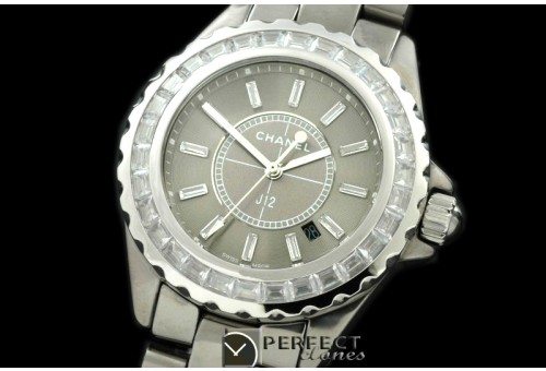 CHA-CM-3002D J12 Chromatic Men TI/CER Grey Jap Quartz/Boxset