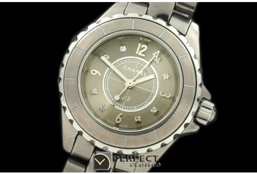 CHA-CM-1001 J12 Chromatic Mini TI/CER Grey Jap Quartz/Boxset