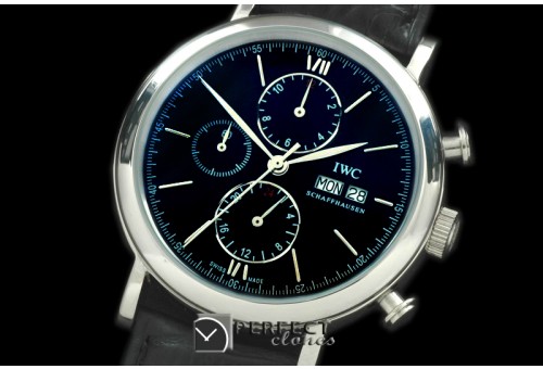 IWPT10027 Portofino Chrono SS/LE Black Asian 21J Faux Chrono