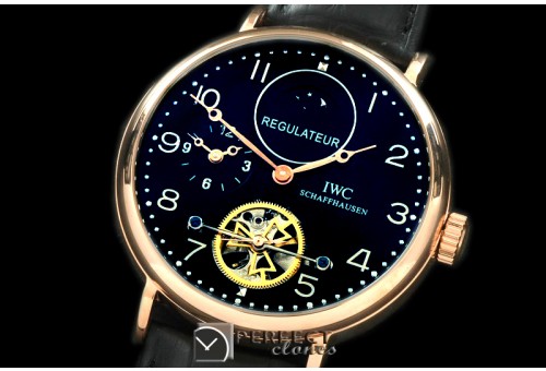 IWPDT10012 Portugese Duo Time Tourbillon RG/LE Black Asia 21J