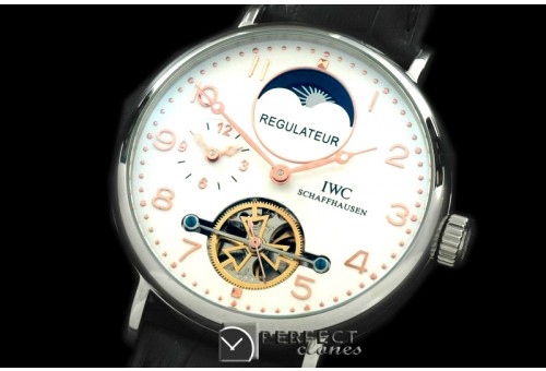 IWPDT10002 Portugese Duo Time Tourbillon SS/LE White Asia 21J
