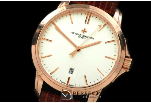 VC00011 Matte Automatic RG/LE White Swiss Eta 2824