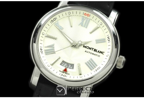 MBST10001 Star Automatic SS/LE White Swiss Eta 2824