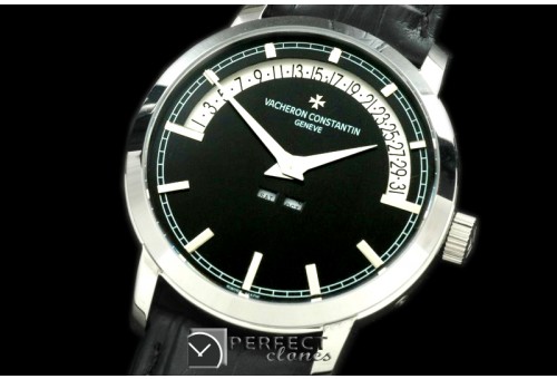VCM10022 Malte Retrogating Date/Calender SS/LE Black Asian 2813