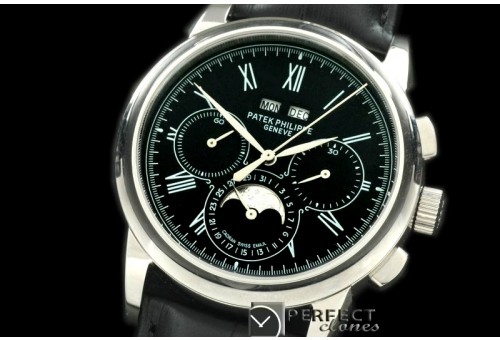 PPCA10012 Perpetual Calendar SS/LE Black Asia 2813