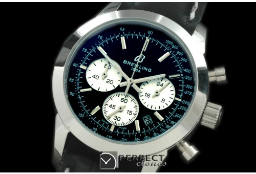 BLTL10002L Ladies TransOcean Chrono SS/LE Black Jap OS2Qtz