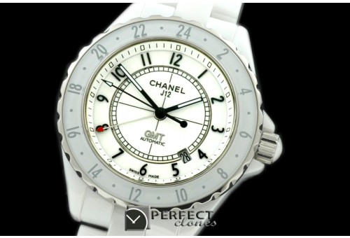 CHA-GMT-101 Oversize J12 GMT White Ceramic Asia Eta 2836
