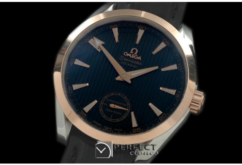 OMAT10042 Aqua Terra Seamaster H/W SS/RG/LE Black Asian 6498