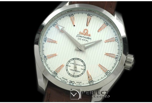 OMAT10035 Aqua Terra Seamaster H/W SS/LE White/RG Asian 6498