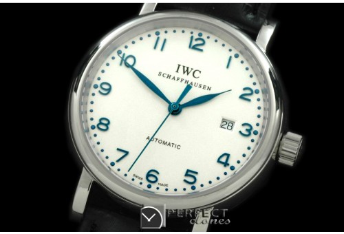 IWPT01033 Portofino Automatic SS/LE White/Blue Num Asia 2824