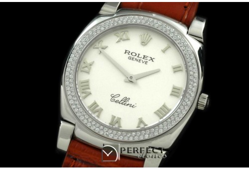 RLC00101D Cellini SS/LE White Swiss Quartz