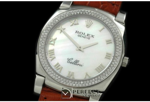 RLC00103D Cellini SS/LE MOP White Swiss Quartz
