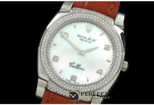 RLCL00123DX Ladies Cellini SS/LE/Diam MOP White Num Swiss Quartz