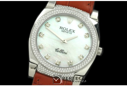 RLCL00113DX Ladies Cellini SS/LE/Diam MOP White Diam Swiss Quart
