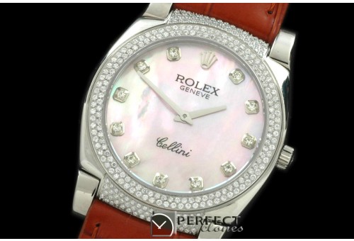 RLCL00114DX Ladies Cellini SS/LE/Diam MOP Pink Diam Swiss Quartz