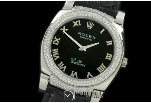 RLCL00107DX Ladies Cellini SS/LE/Diam Black Swiss Quartz