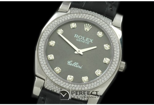 RLCL00118DX Ladies Cellini SS/LE/Diam Grey Diam Swiss Quartz