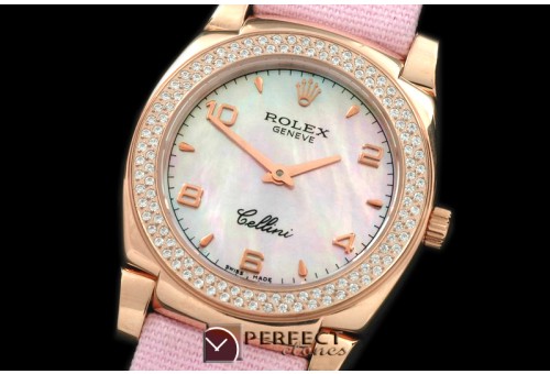 RLCL00323D Ladies Cellini RG/LE/Diam MOP White Num Swiss Quartz