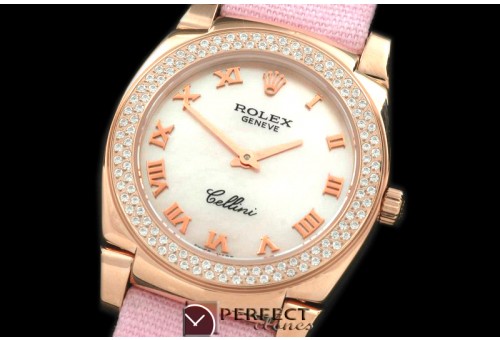 RLCL00301D Ladies Cellini RG/LE/Diam White Swiss Quartz