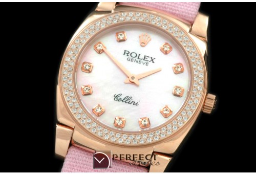 RLCL00313D Ladies Cellini RG/LE/Diam MOP White Diam Swiss Quartz