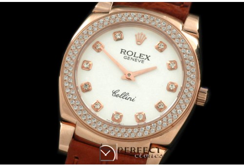 RLCL00311D Ladies Cellini RG/LE/Diam MOP White Diam Swiss Quartz