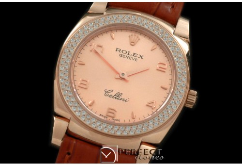 RLCL00325D Ladies Cellini RG/LE/Diam MOP Rose Num Swiss Quartz