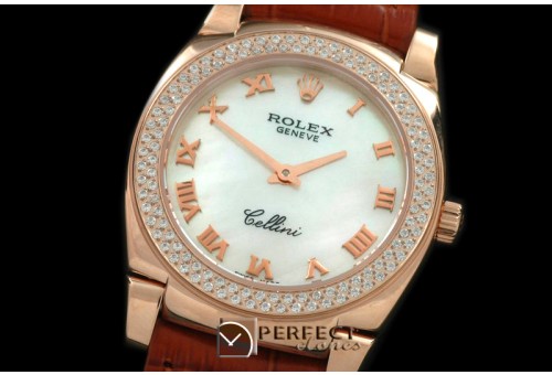RLCL00303D Ladies Cellini RG/LE/Diam MOP White Swiss Quartz