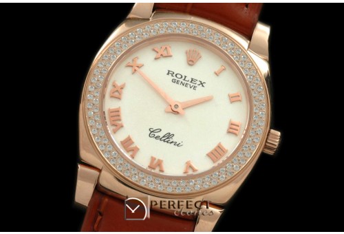 RLCL00302D Ladies Cellini RG/LE/Diam Silver Swiss Quartz