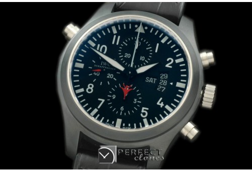 IWP00101A Top Gun 3799 Doppel Chrono Cer/LE Black A-7750