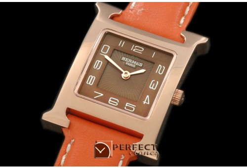 HE00113 H Hour RG/LE Brown Swiss Quartz