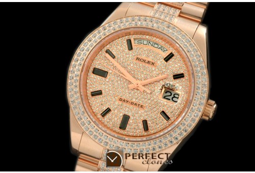 R41DDR90012 RG Pres/Diam 2-Diam Bez Diam/Ruby Dial Swiss Eta 283