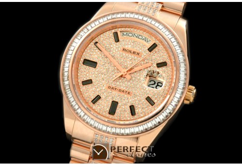 R41DDR90013 RG Pres/Diam SQ-Diam Bez Diam/Ruby Dial Swiss Eta 28