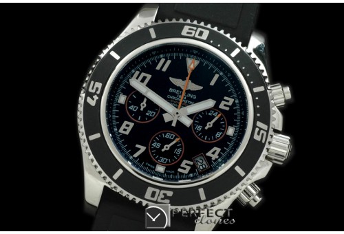 BLSF01029 Superocean Abyss Chrono SS/RU Black/Org Jap Num OS2Q