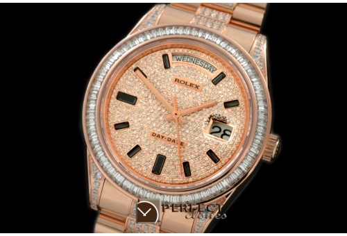 R41DDR90023 RG Pres/Diam SQ-Diam Bez Diam/Ruby Dial Swiss Eta 28