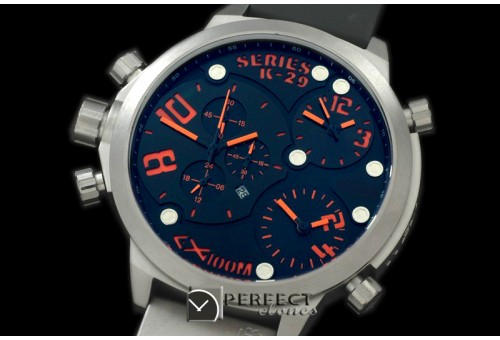 WLD10012 K29 Triple Side Time SS/RU Black/Orange 3 x Jap Qtz